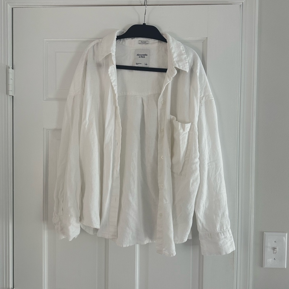 Abercrombie oversized linen button down